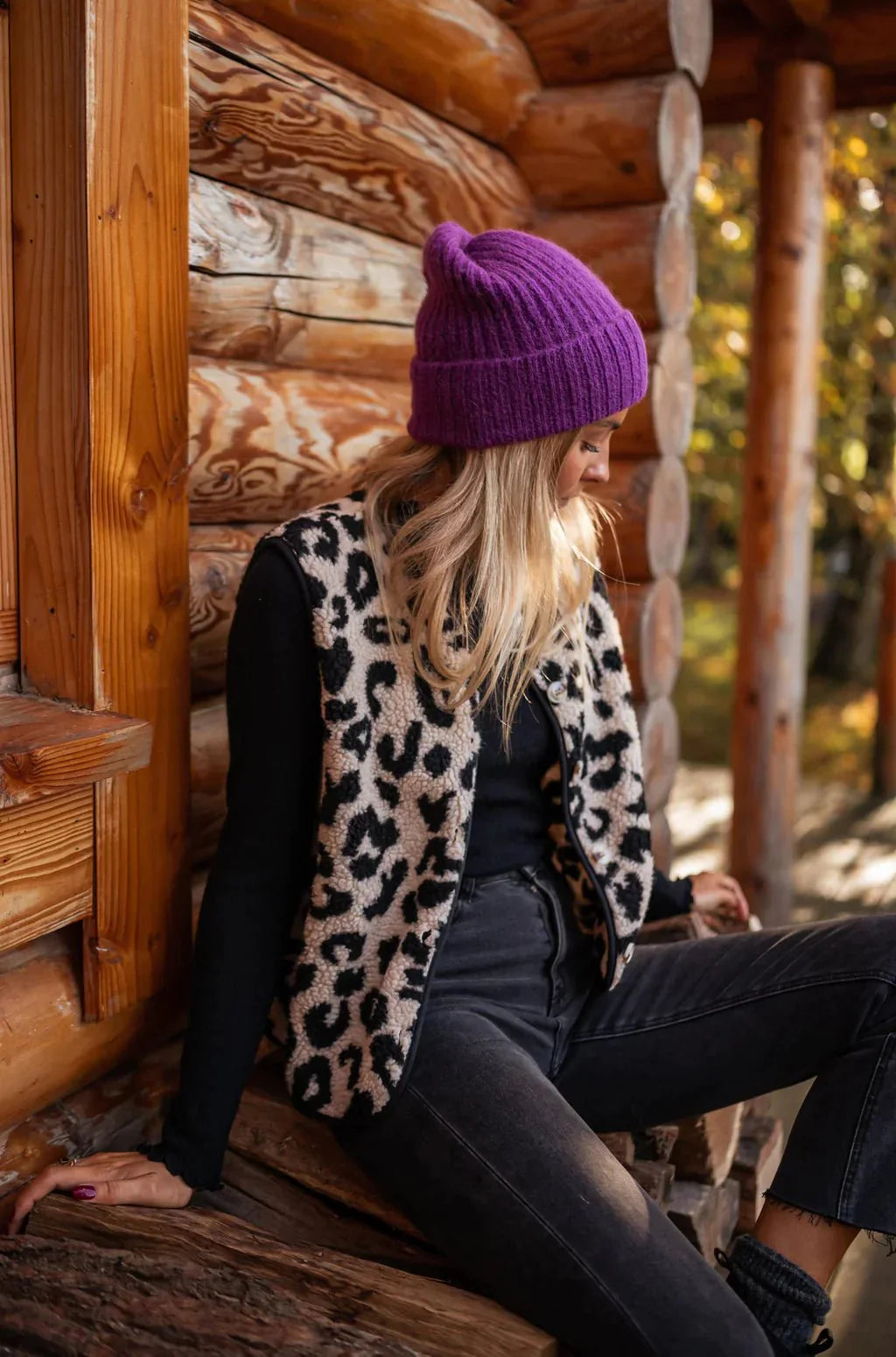 ASTRID™ | Gilet in Maglia Leopardato