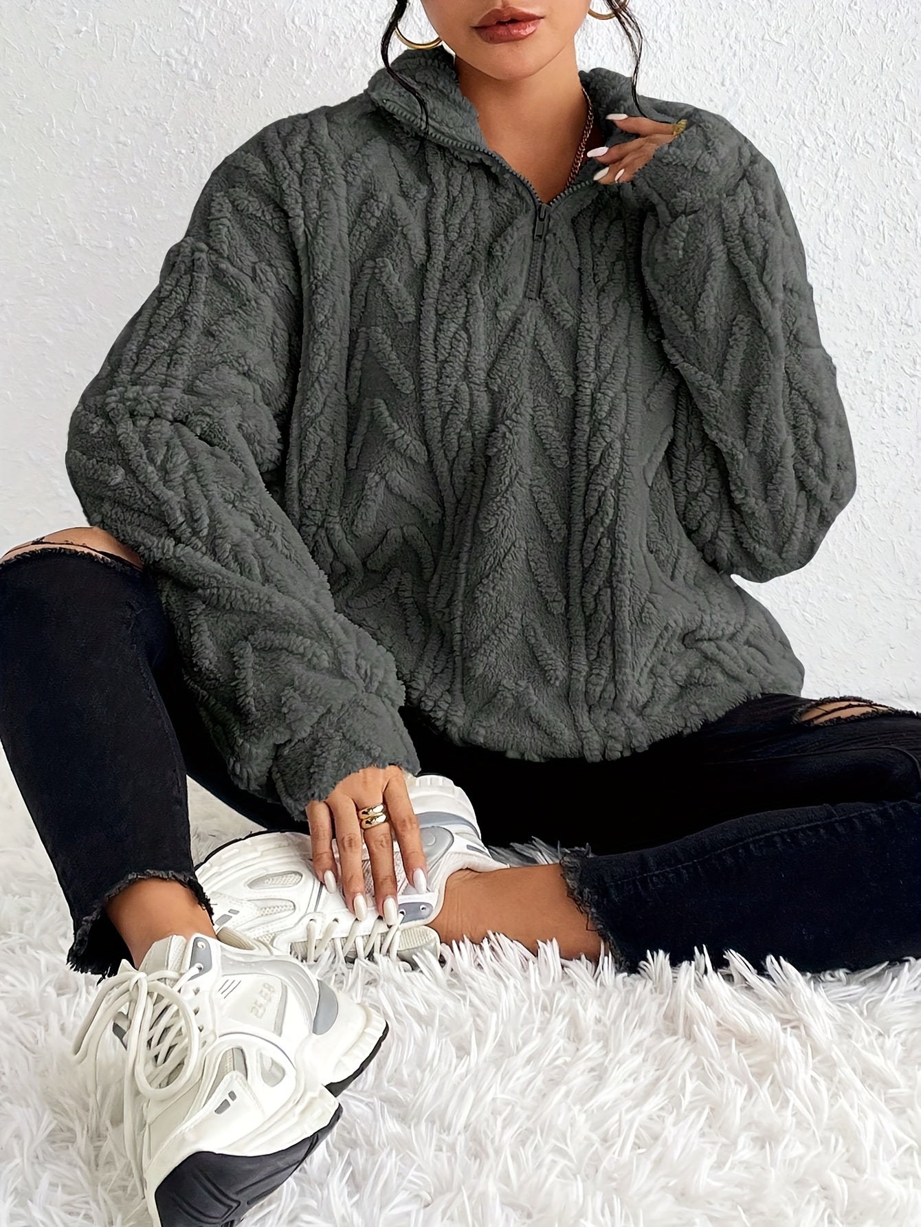 Maddalena | Maglione in pile elegante