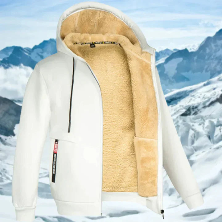 Gilben - Giacca invernale da uomo con cappuccio e fleece