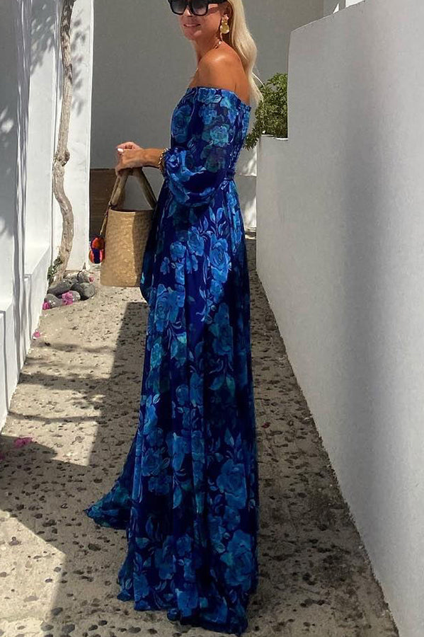 Calista | Abito Maxi Florale Off-Shoulder