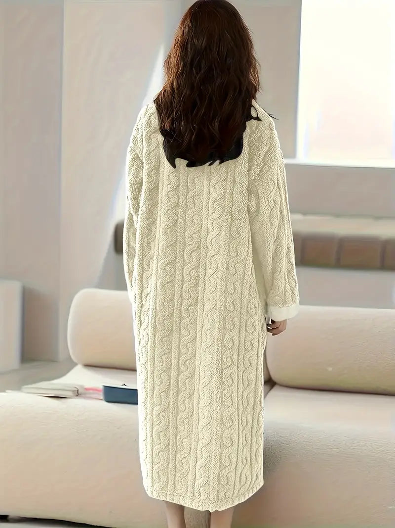 Abigail™ - Abito Invernale in Fleece Jacquard Morbido