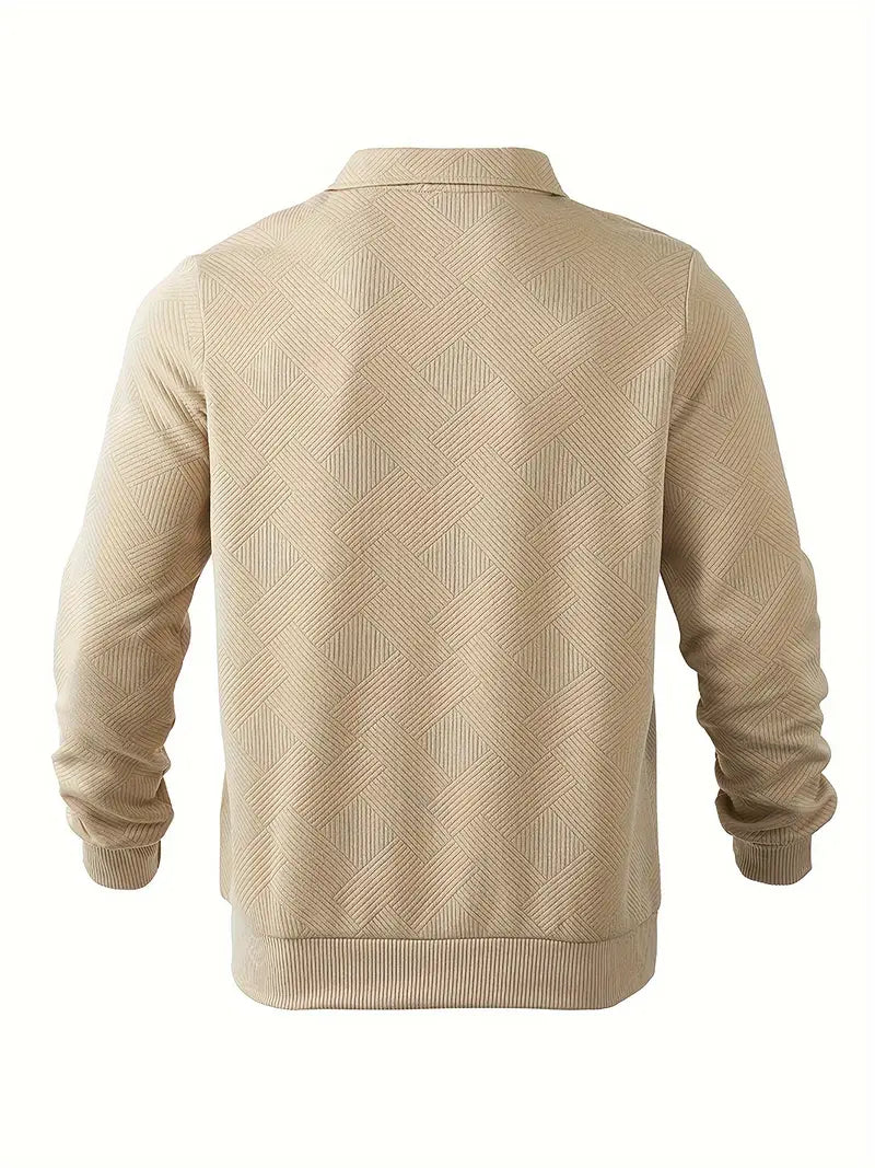 James™ - Maglione Vintage Design Geometrico con Zip