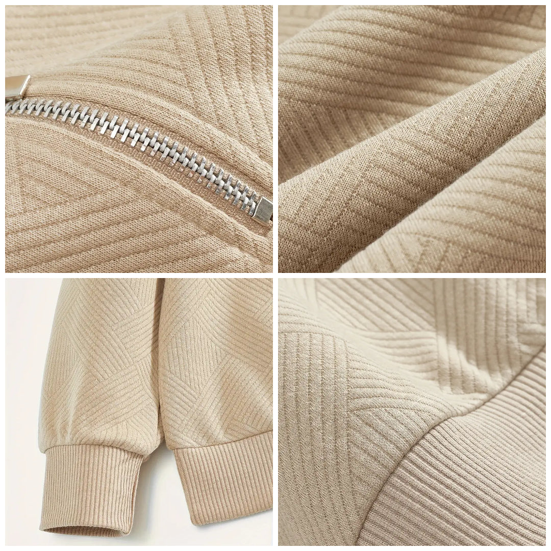 James™ - Maglione Vintage Design Geometrico con Zip