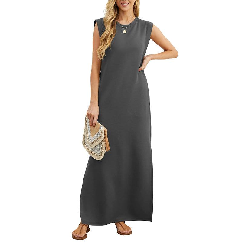 Therese™ | Abito Maxi Senza Maniche in Design Minimalista
