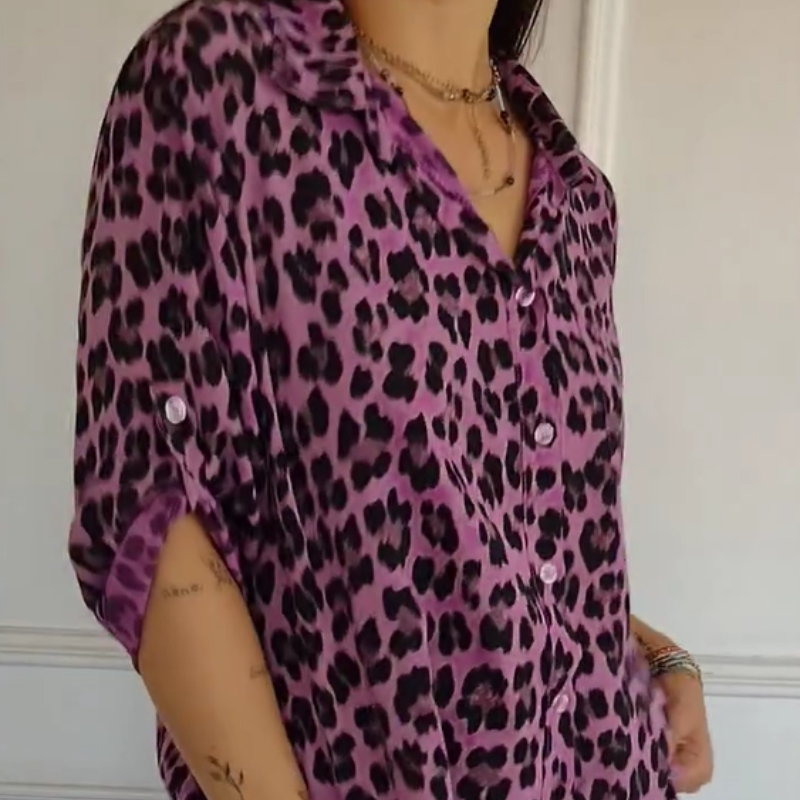 Carmila | Blusa Elegante con Stampa Animalier