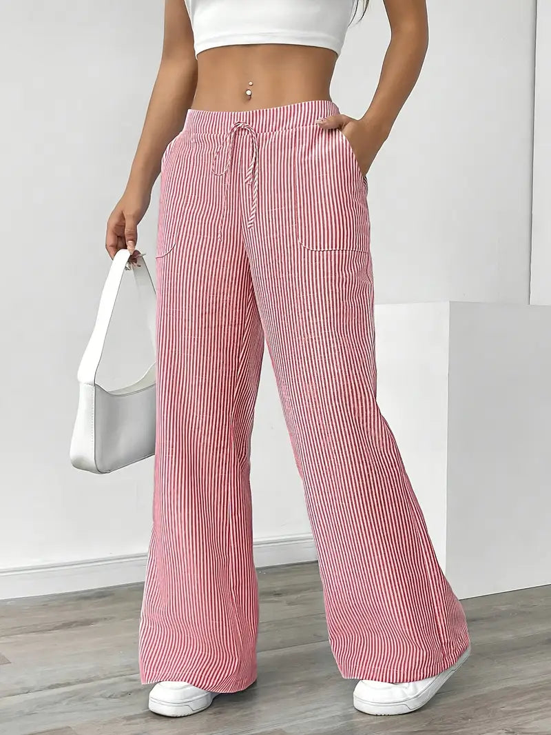 Alina™ | Eleganti Pantaloni a Righe con Tasche