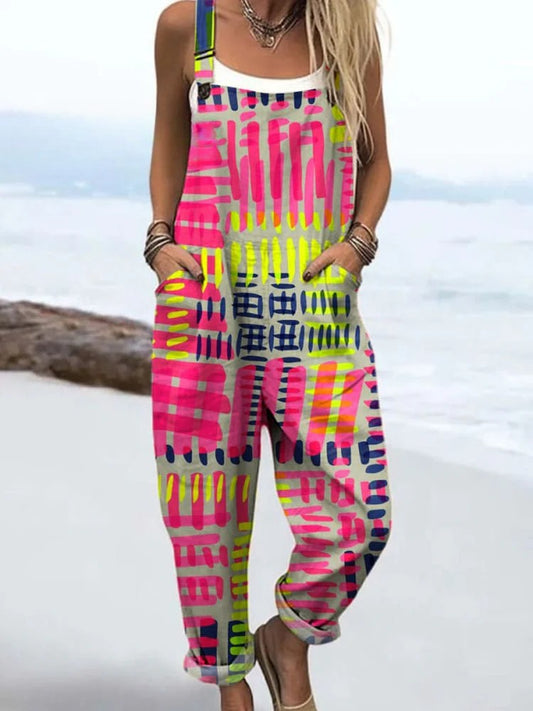 Solange | Salopette con motivi neon
