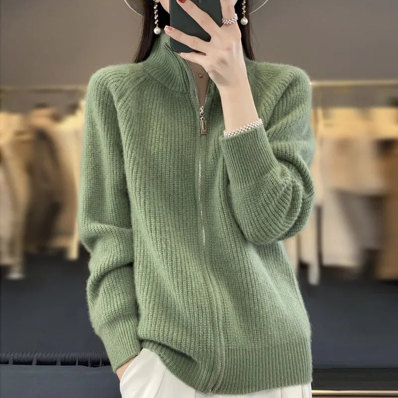 Charlotte™ - Cardigan in Lana con Zip