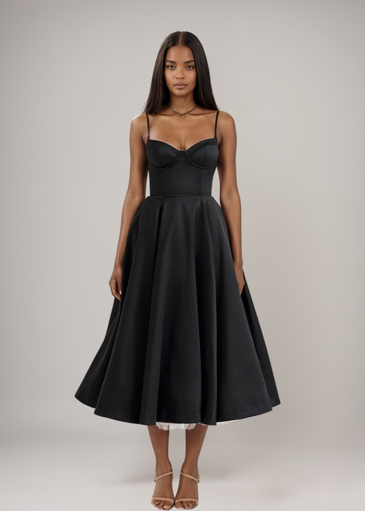 Julia™ | Abito Midi con Bustier in Satin