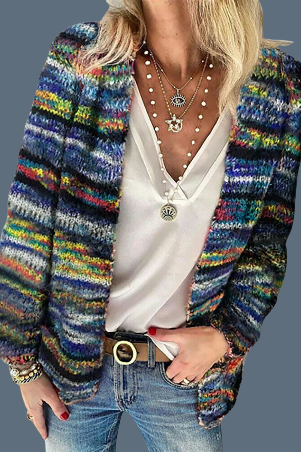 Layla™ - Cardigan Super Morbido e Multicolore