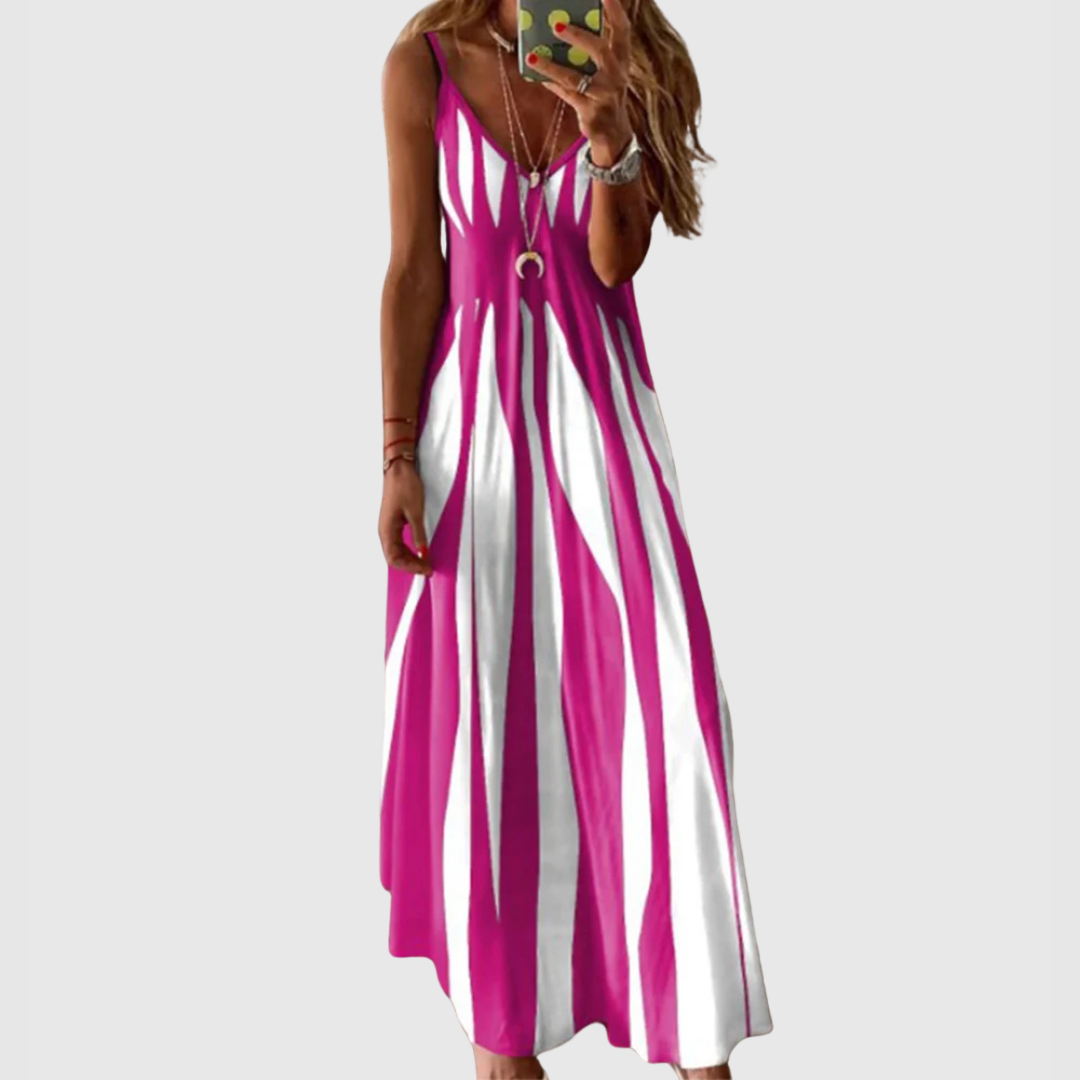 Ariella - Abito Maxi Striped Senza Maniche Chic