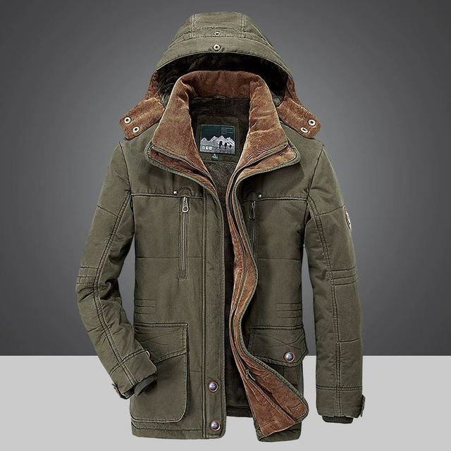 Parka Invernale Termico da Uomo con Diverse Tasche