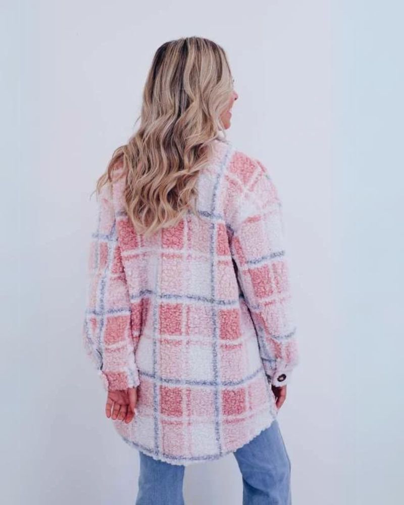 ELINARA - Giacca in Fleece a Quadri