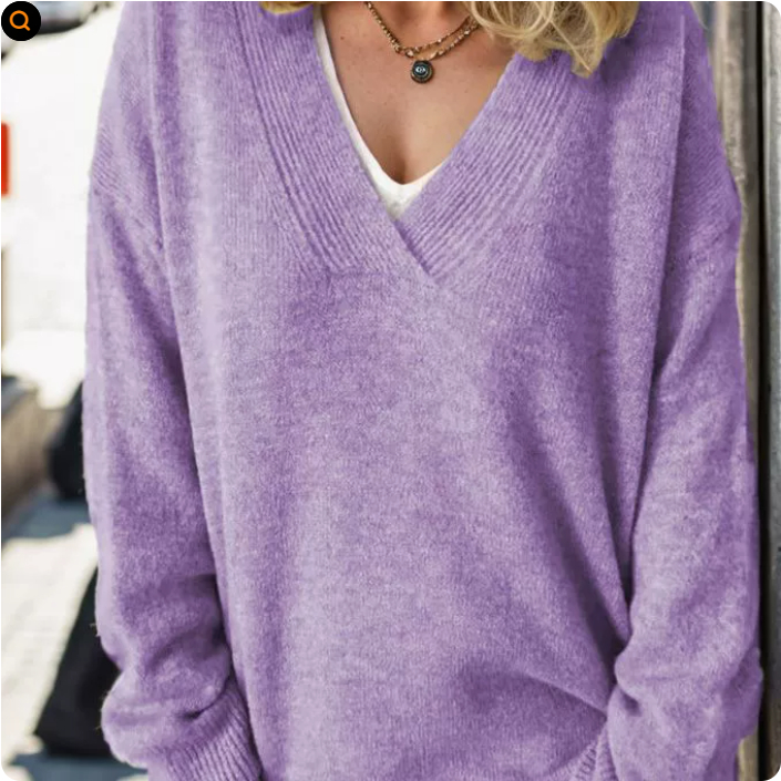 Monika - Pullover in Cashmere con Scollo a V