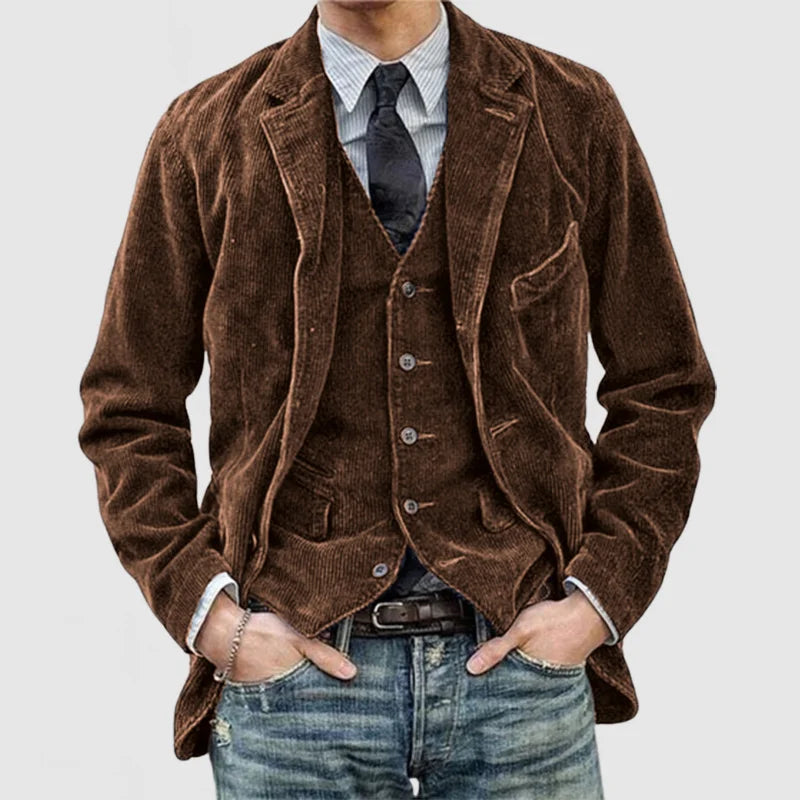 Miles™ - Set Blazer e Gilet Vintage Elegante