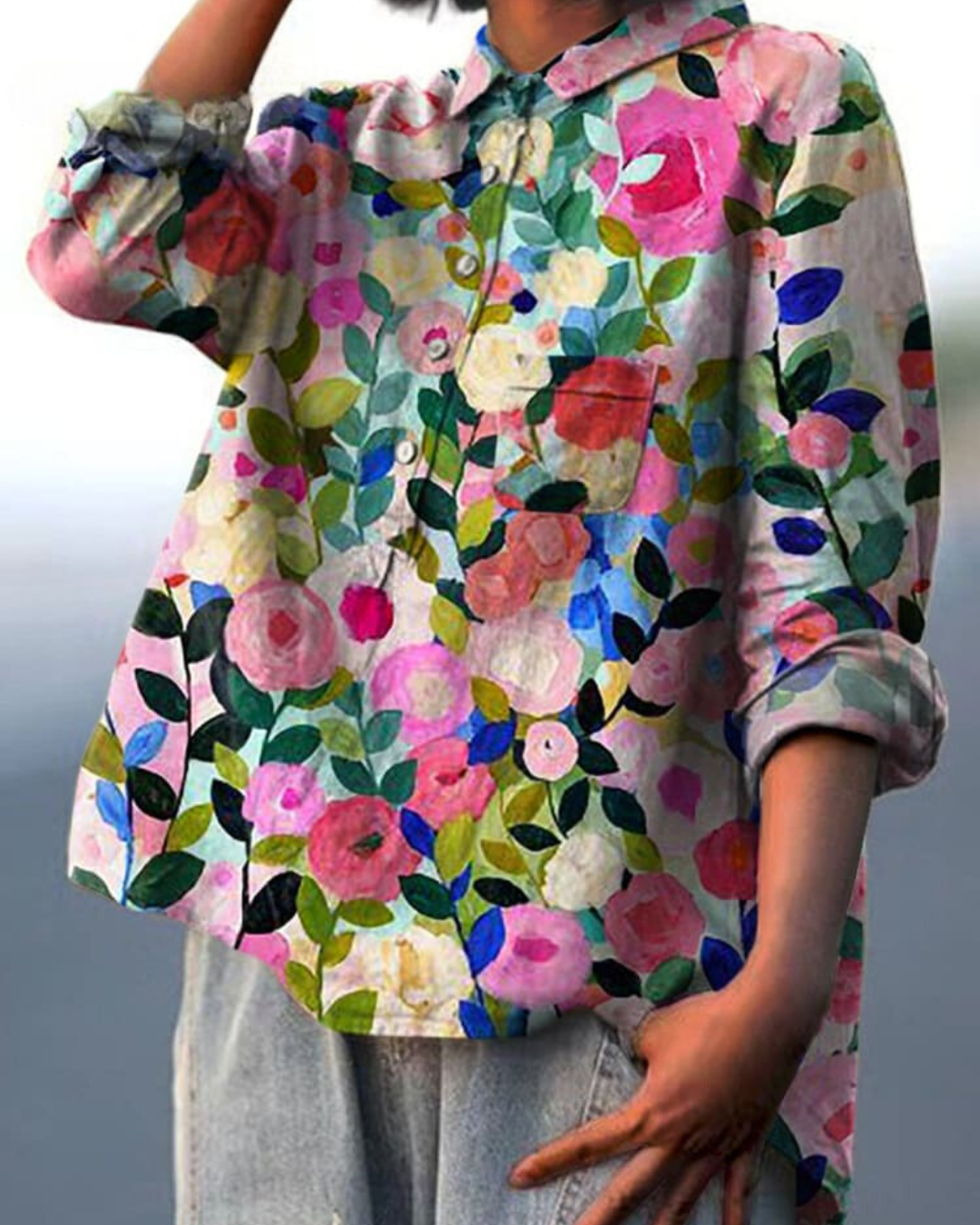 Barbara | Camicetta classica a fiori