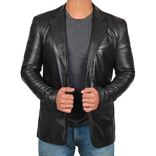 Blazer in pelle per uomini