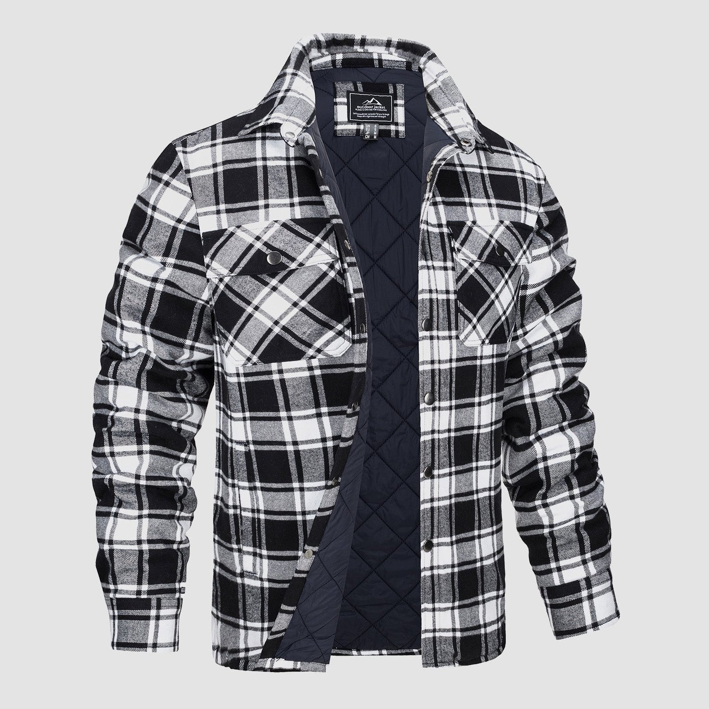 Design Versatile Giacca Bomber a Quadri