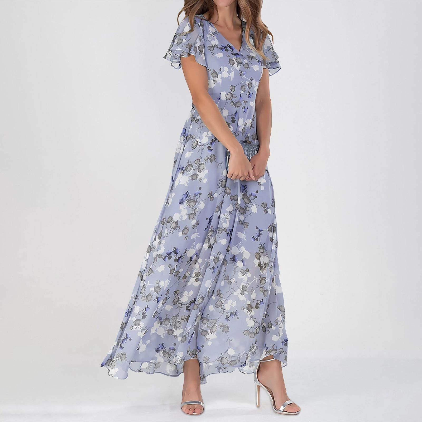 Sofia™ | Vestito Floreale con Maniche a Volant