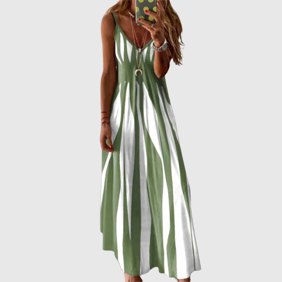 Ariella - Abito Maxi Striped Senza Maniche Chic