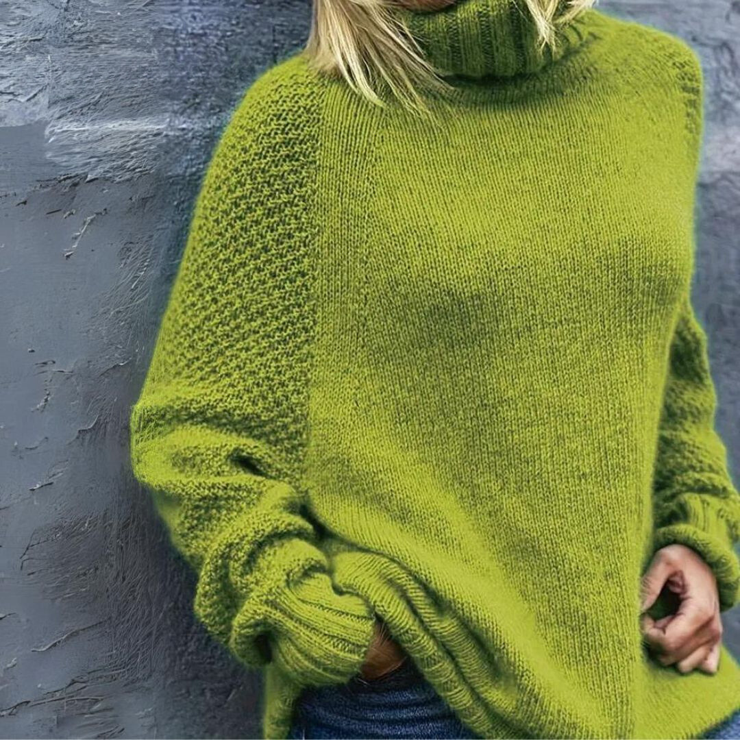 Angela - Elegante Maglione con Collo Alto
