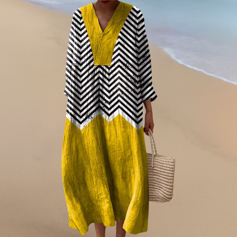 Abito Maxy Boho – Motivi audaci, comfort senza complicazioni
