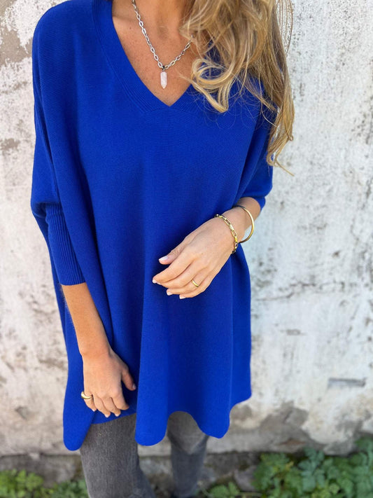 Grace™ - Maglione lavorato a maglia con scollo a V e maniche lunghe