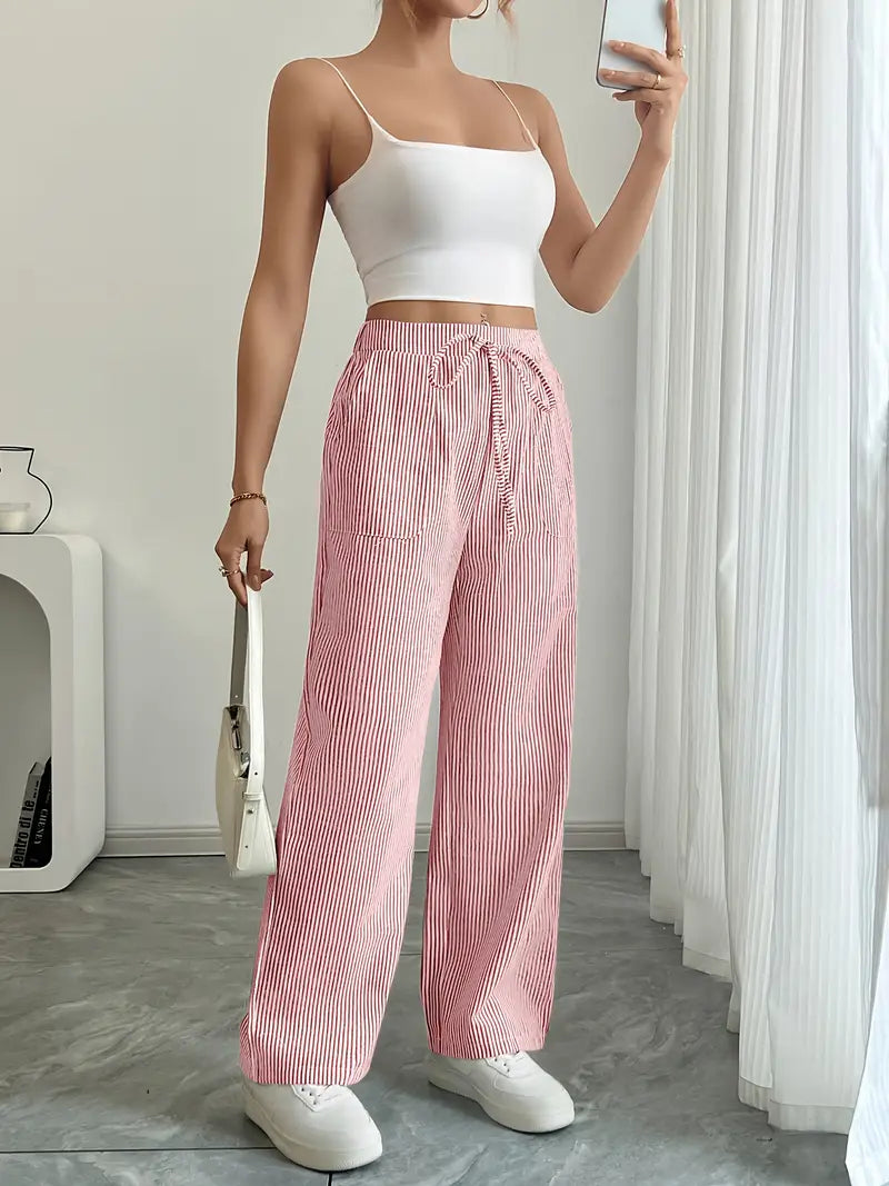 Alina™ | Eleganti Pantaloni a Righe con Tasche