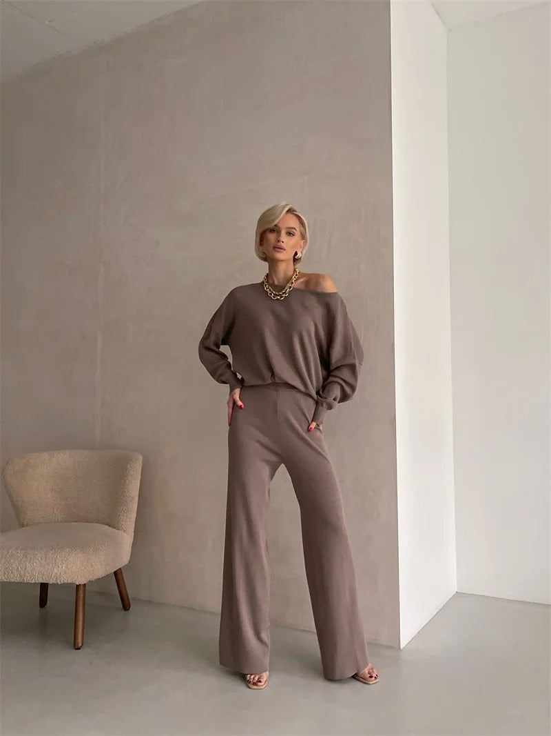 Ellie™ - Set Monocromatico Elegante in Maglia Invernale