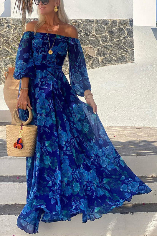Calista | Abito Maxi Florale Off-Shoulder
