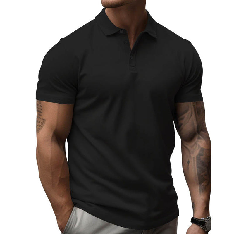 Polo da uomo a maniche corte slim fit in cotone