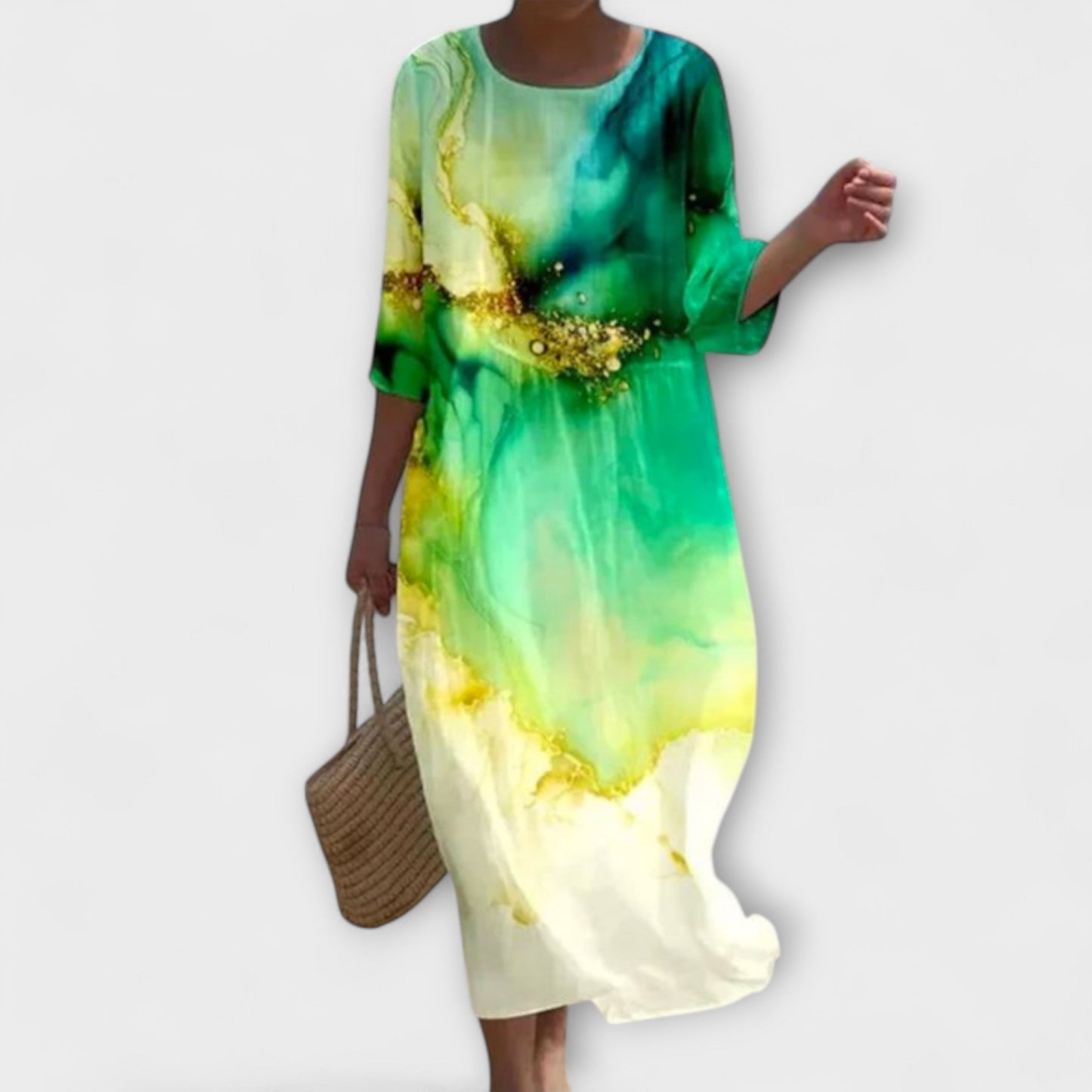 Miranda™ | Elegante Maxi-Abito con Stampa Floreale
