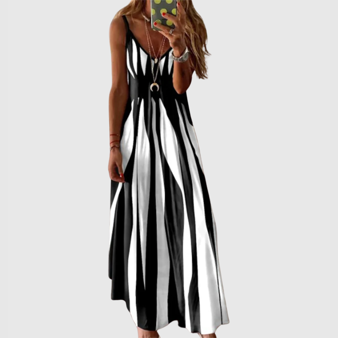 Ariella - Abito Maxi Striped Senza Maniche Chic