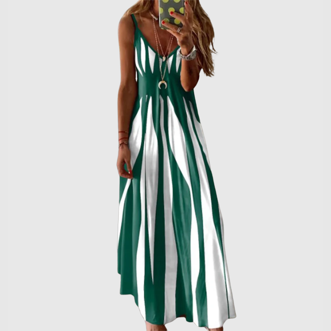 Ariella - Abito Maxi Striped Senza Maniche Chic