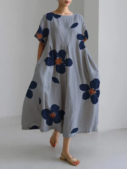RAFFAELLA | Abito lungo floreale dalla silhouette casual con dettagli eleganti per giornate chic