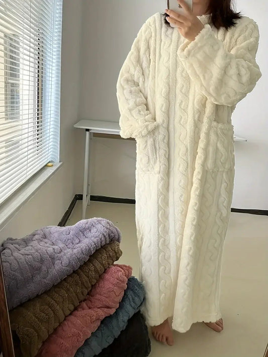 Abigail™ - Abito Invernale in Fleece Jacquard Morbido