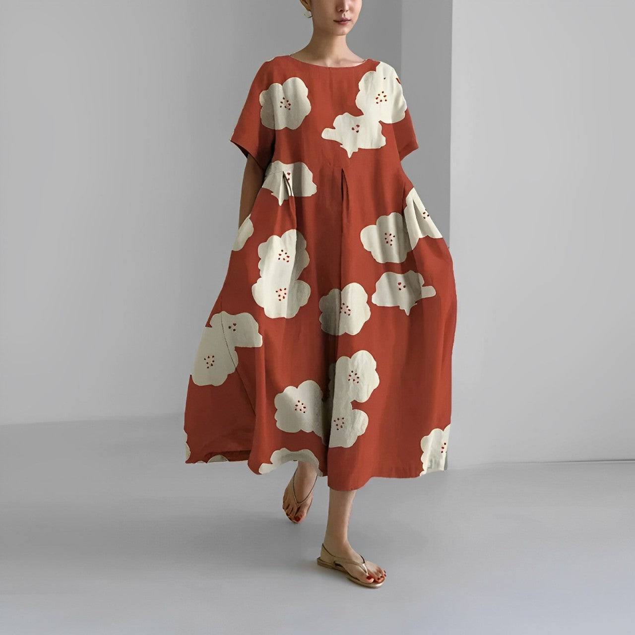 Daisy - Abito Maxi Lungo Ampio Retro