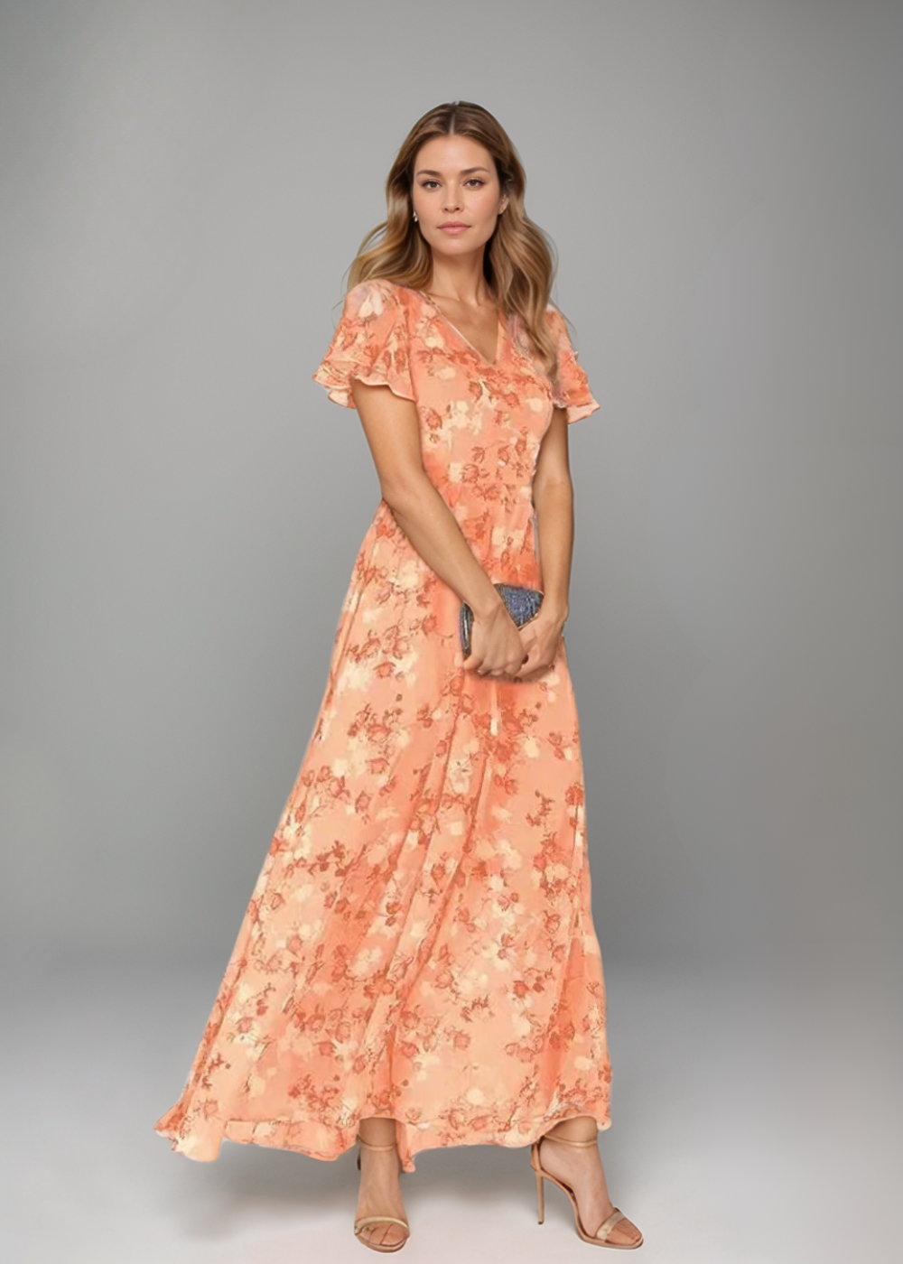 Sofia™ | Vestito Floreale con Maniche a Volant