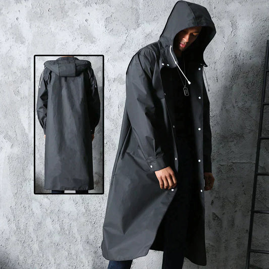 Cappotto Impermeabile Nero Uomo