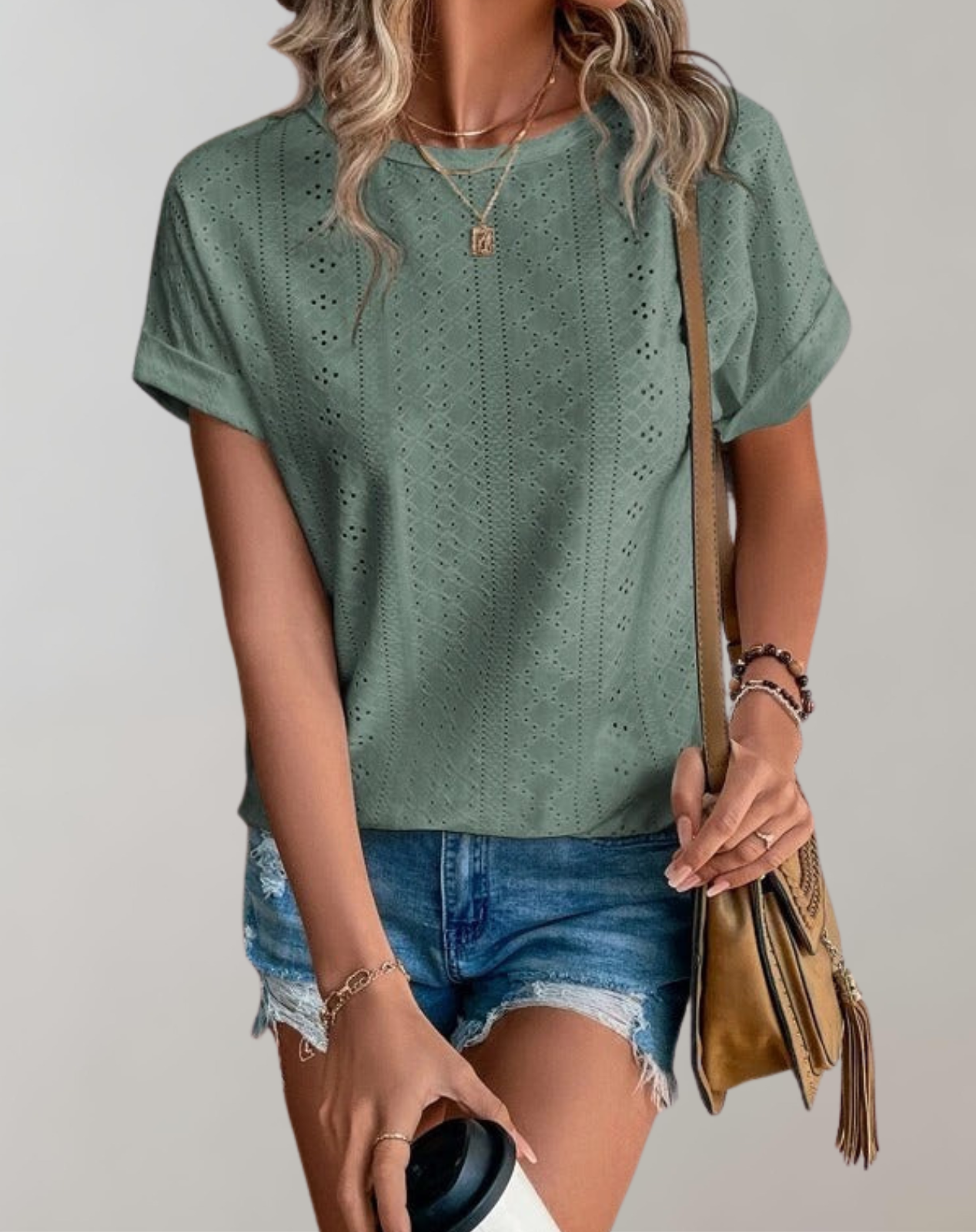 Lara™ | Top Estivo Casual con Ricamo a Occhio