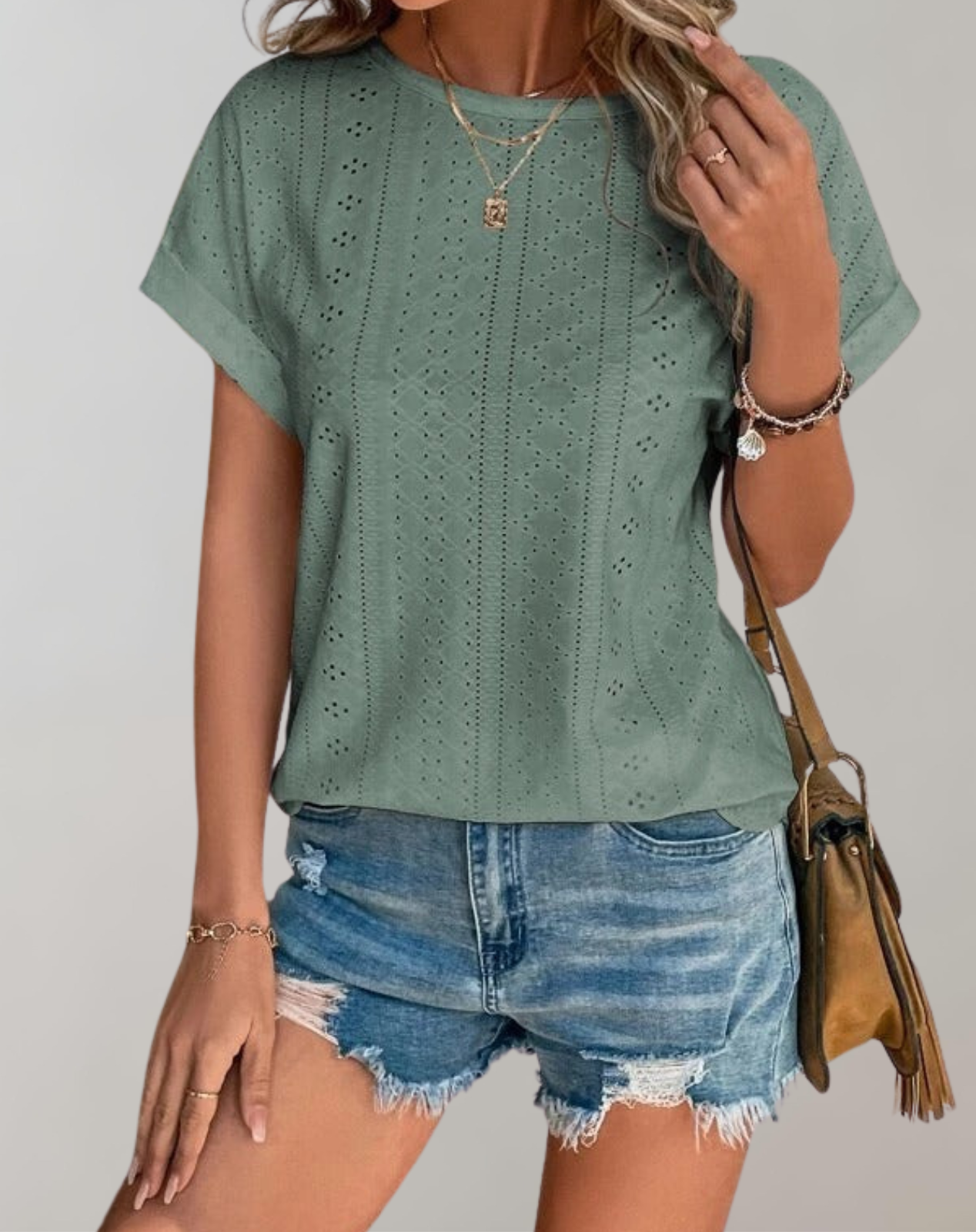 Lara™ | Top Estivo Casual con Ricamo a Occhio