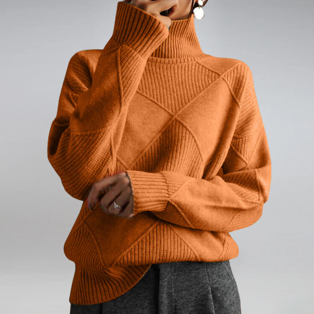 Amy – Maglione di lusso in cashmere a collo alto da donna