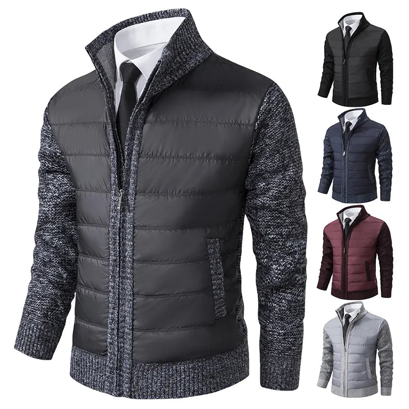 Giacca a maglia invernale versatile da uomo