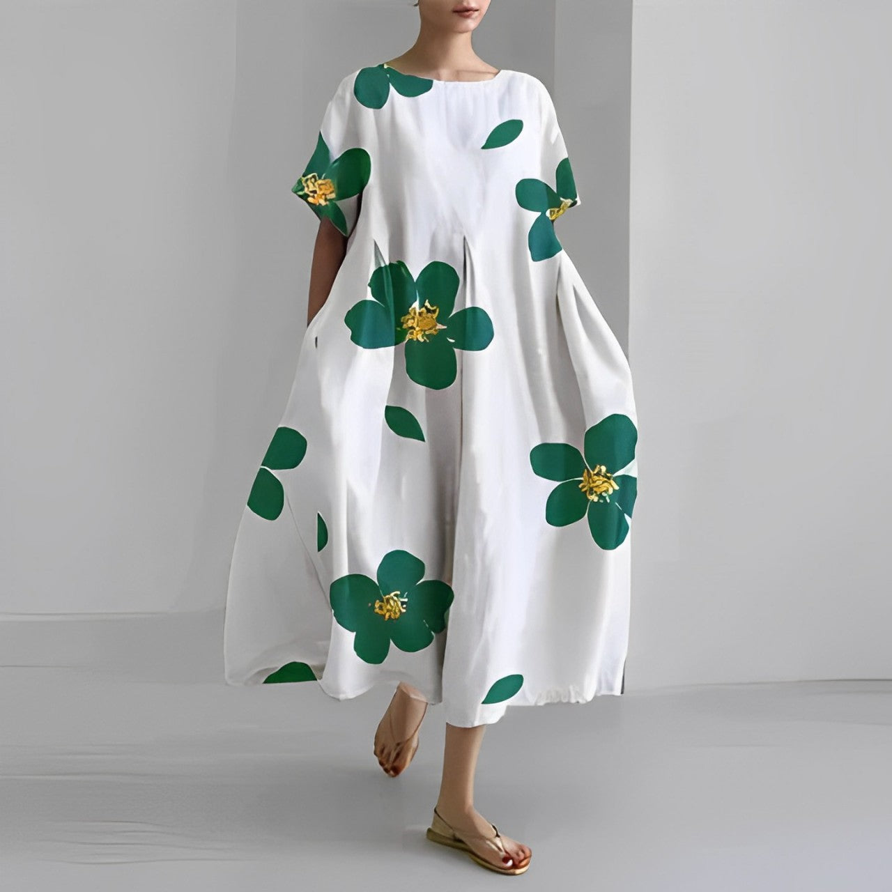 Daisy - Abito Maxi Lungo Ampio Retro