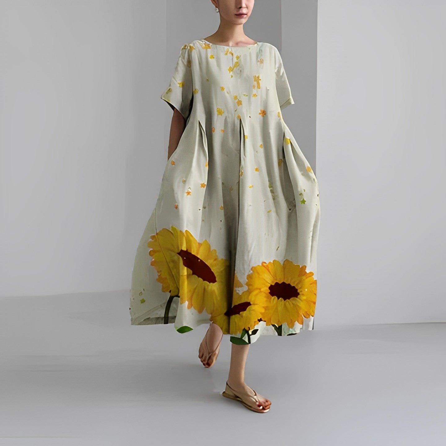 Daisy - Abito Maxi Lungo Ampio Retro