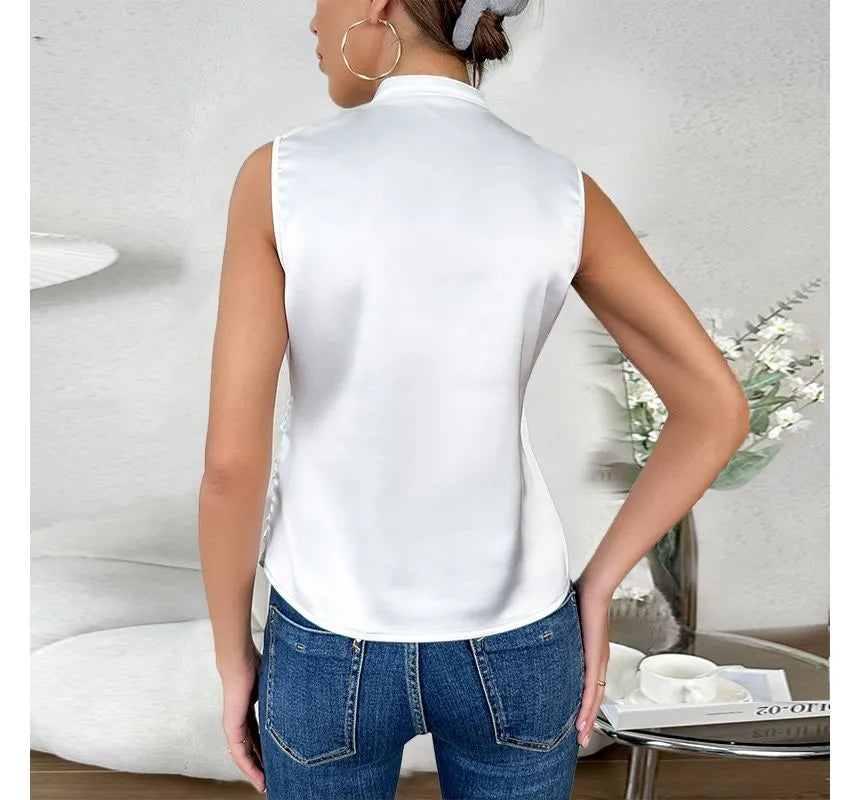 Sarah™ | Elegante Top Senza Maniche in Tinta Unita