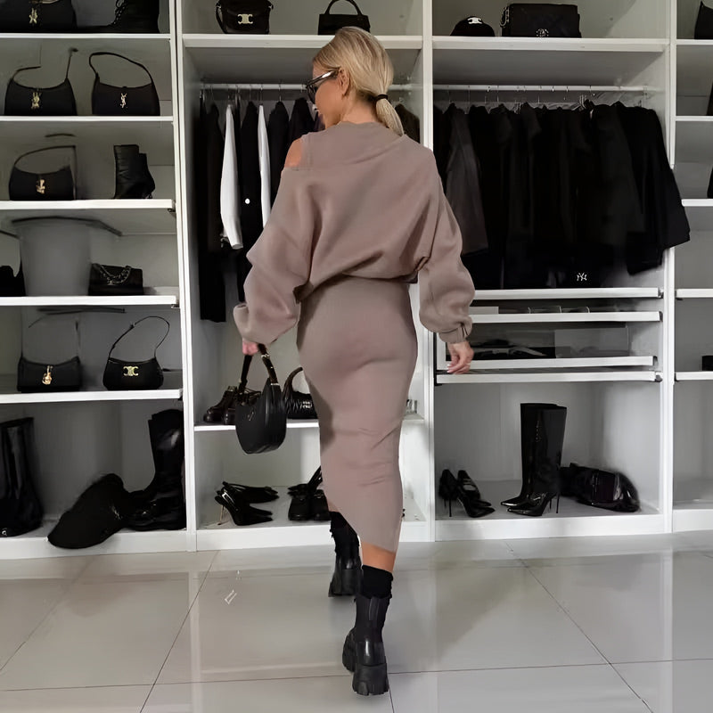 Aria™ - Elegante Set Due Pezzi (Abito + Pullover)