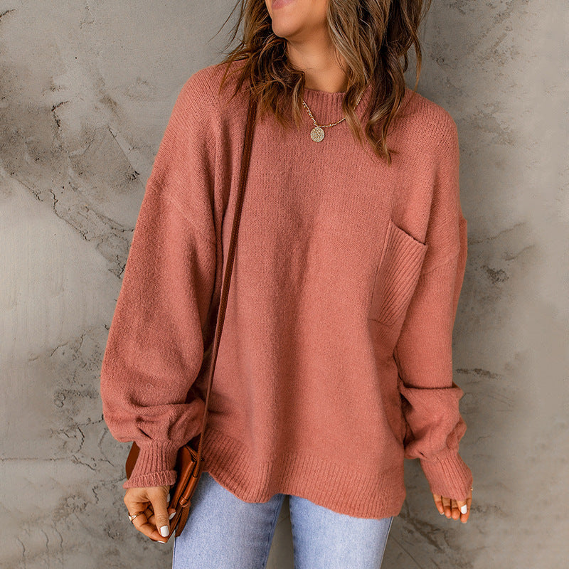 Maglione Lungo a Collo Girocollo