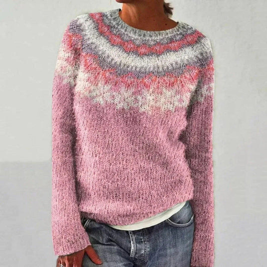 Maglione Caldo con Motivi Geometrici Accattivanti