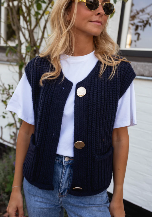 Fenja™ | Gilet in Maglia Chic per Stratificazione